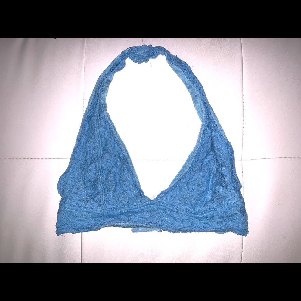 blue halter top bralete